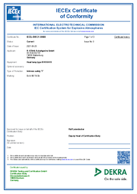 Thumbnail of document Ex certificate IECEXBVS210060 X 000 00 19976